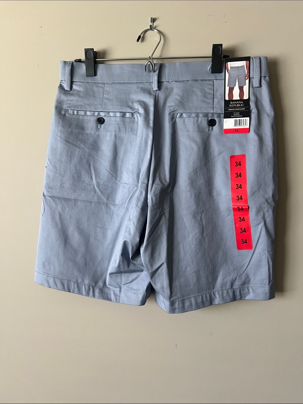 Banana Republic Light Blue Men's Flat-Front Shorts